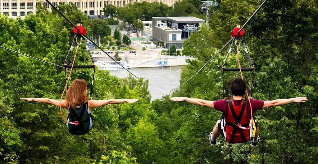 Зиплайн Воробьевы горы в Москве